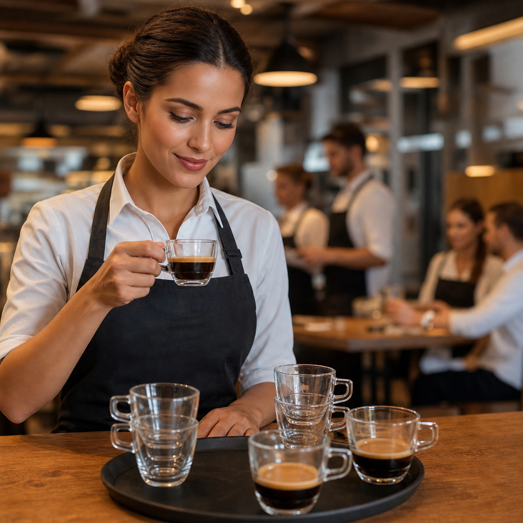 Crystal Glass Stackable Espresso Cups 80ml for Coffee Lovers (Pack of 12)