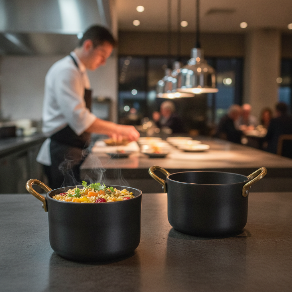 Aluminium Small Serving Pot 0.6L for Elegant Presentations