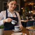 Porcelain Jug in Topaz Blue 4oz for Hospitality Use (Pack of 4)