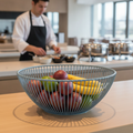 Metal Blue Basket 200mm for Kitchen & Buffet Spaces