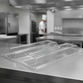 Clear Plastic Buffet Tray Lid 460mm for Catering Events (Pack of 2)