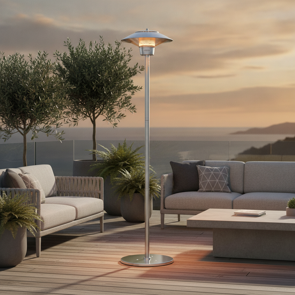 Aluminium & Stainless Steel Free Standing Patio Heater for Outdoor Spaces