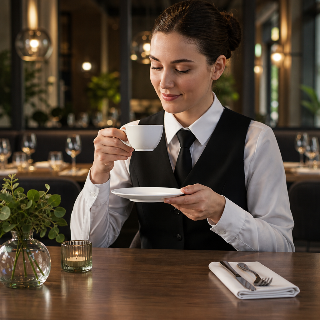 Tea Cups and Saucers 145mm Porcelain for Modern Settings (Pack of 12)