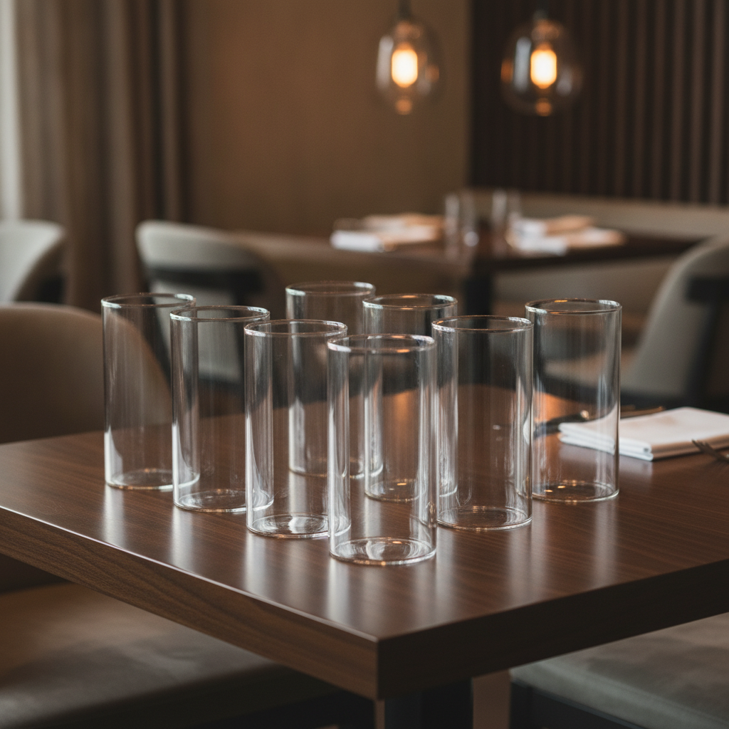 Clear Glass Cylinder Globe 62x118mm for Event Venues (Pack of 6)