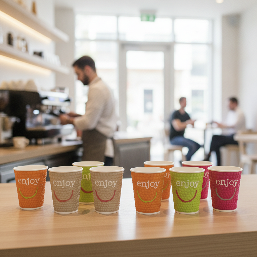 Paper Double Wall Hot Cups 250ml for Cafés & Takeaways (Pack of 875)