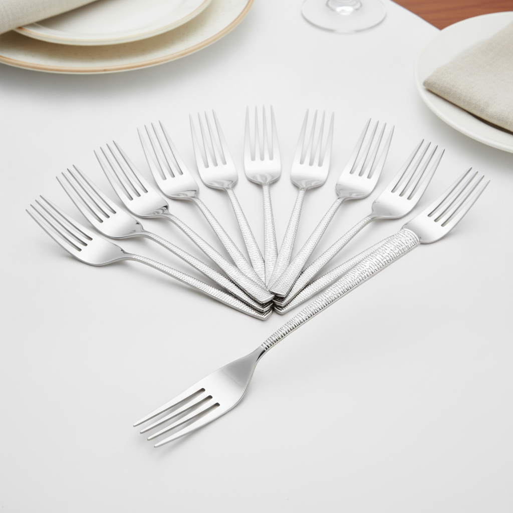 18/10 Stainless Steel Dessert Forks for Premium Hospitality (Pack of 12)