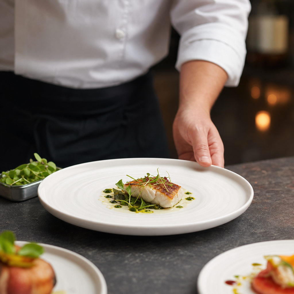 Walled Plates 210mm White Porcelain for Hospitality Use (Pack of 6)