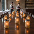 Antique Gold Glass Table Lamp 410mm for Restaurants & Events (Pack of 12)
