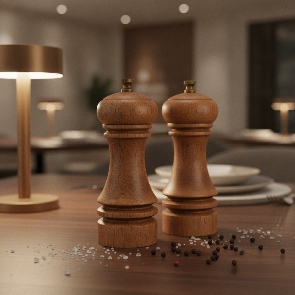 Wood Salt and Pepper Mill 150mm for Dining Tables