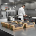 Paperboard Hinged Hot Boxes 8x5" for Food Delivery (Pack of 250)