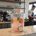 Glass Drink Dispenser 5L for Cocktails and Soft Drinks