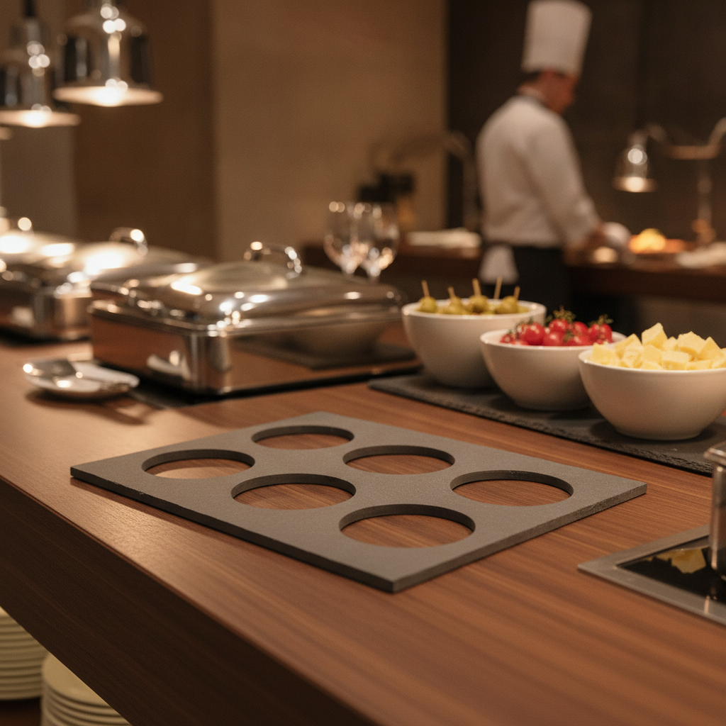 Natural Slate Serving Tray GN 1/2 325x265mm for Buffet Presentations