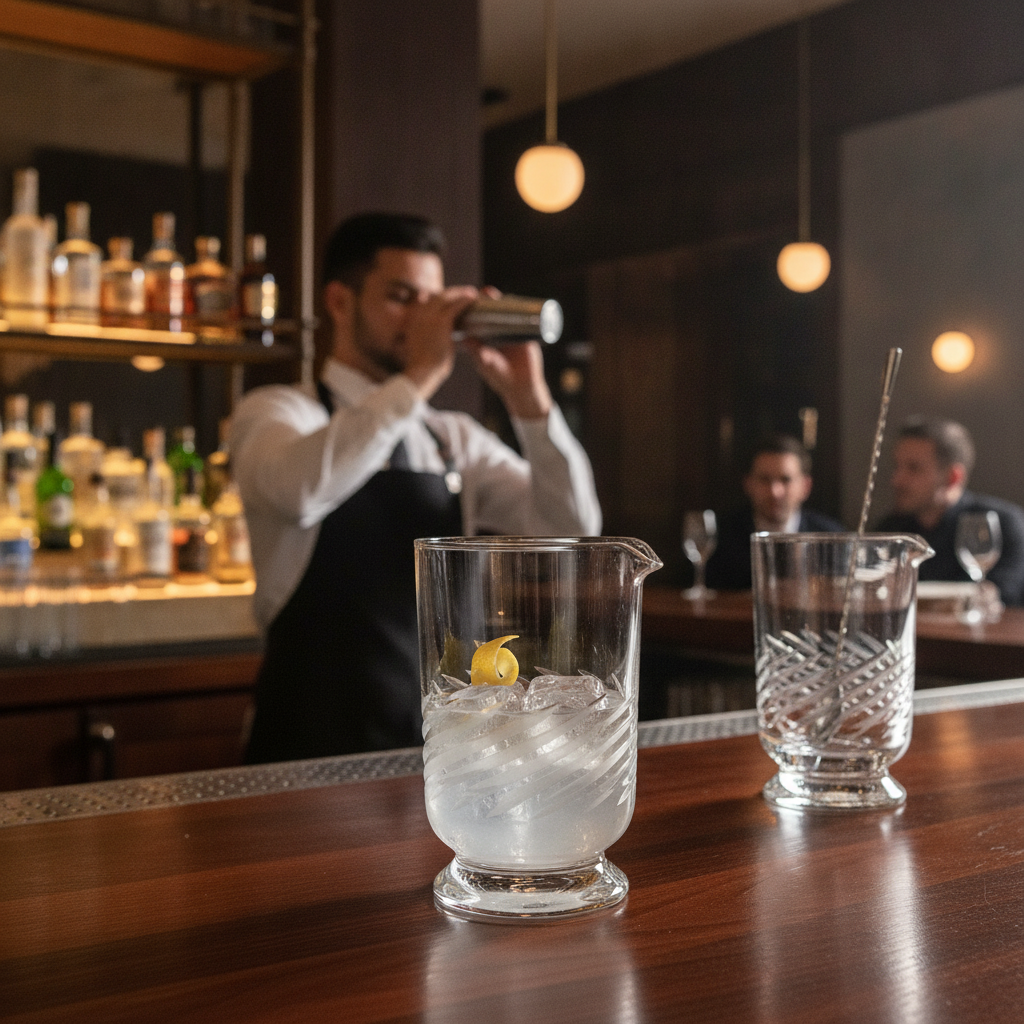 Glass Stemmed Mixing Glass 650ml for Effective Mixing