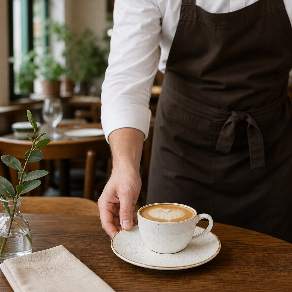 Round Cappuccino Saucers White Vitrified Ceramic for Cafés (Pack of 12)