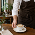 Round Cappuccino Saucers White Vitrified Ceramic for Cafés (Pack of 12)