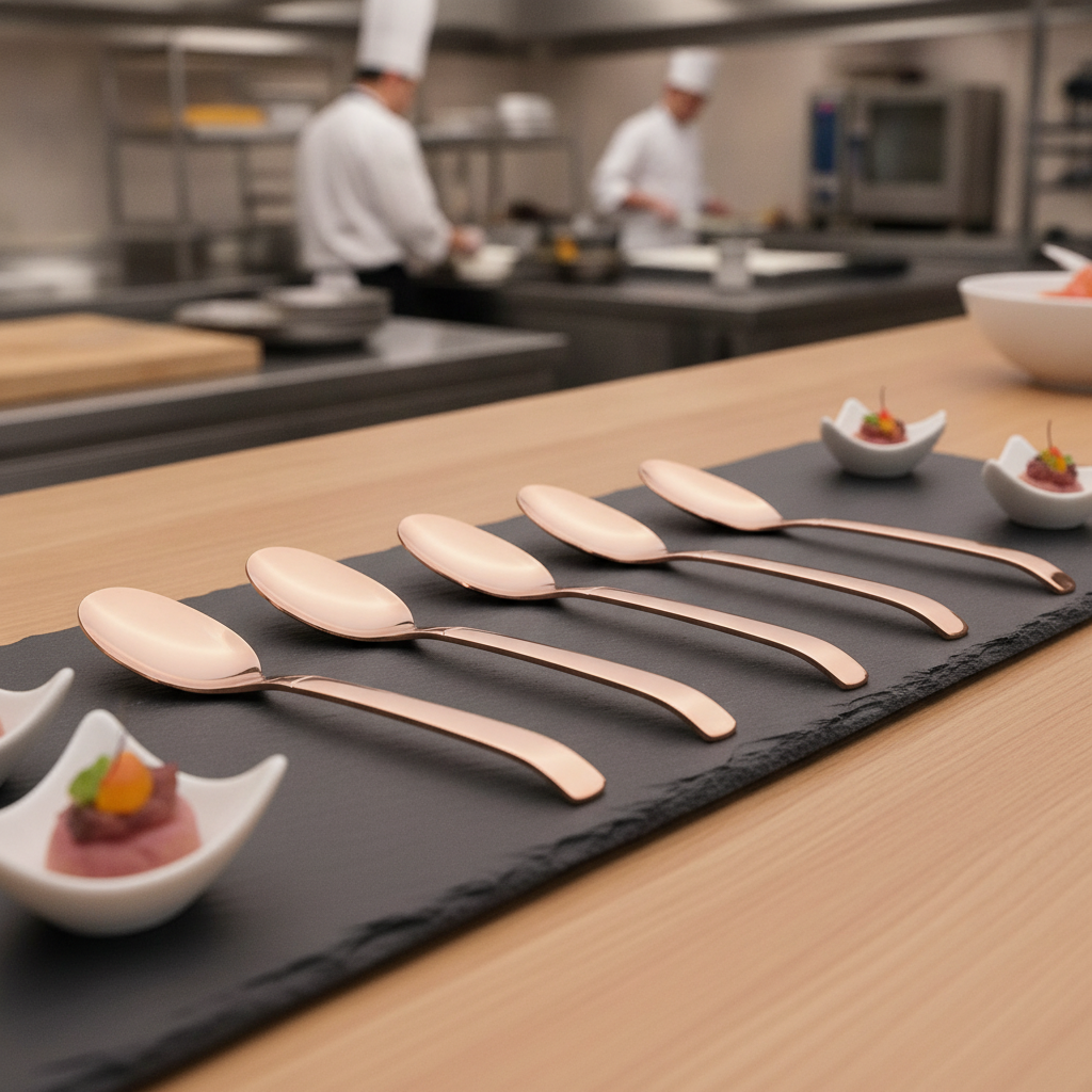 18/10 Stainless Steel Small Serving Spoons for Buffets (Pack of 6)