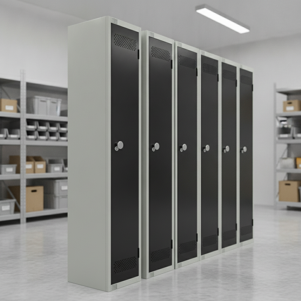 Powder Coated Steel Black Lockers 450mm Deep for Secure Storage