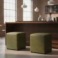 Rubber Wood Cube Bar Stools 470x420mm for Cafés & Restaurants (Pack of 2)
