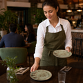 Coupe Plates 202mm Green Porcelain for Casual Cafés & Restaurants (Pack of 24)
