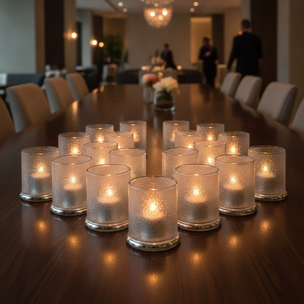 Clear Ice Votive 76mm for Enhancing Dining Experience (Pack of 12)