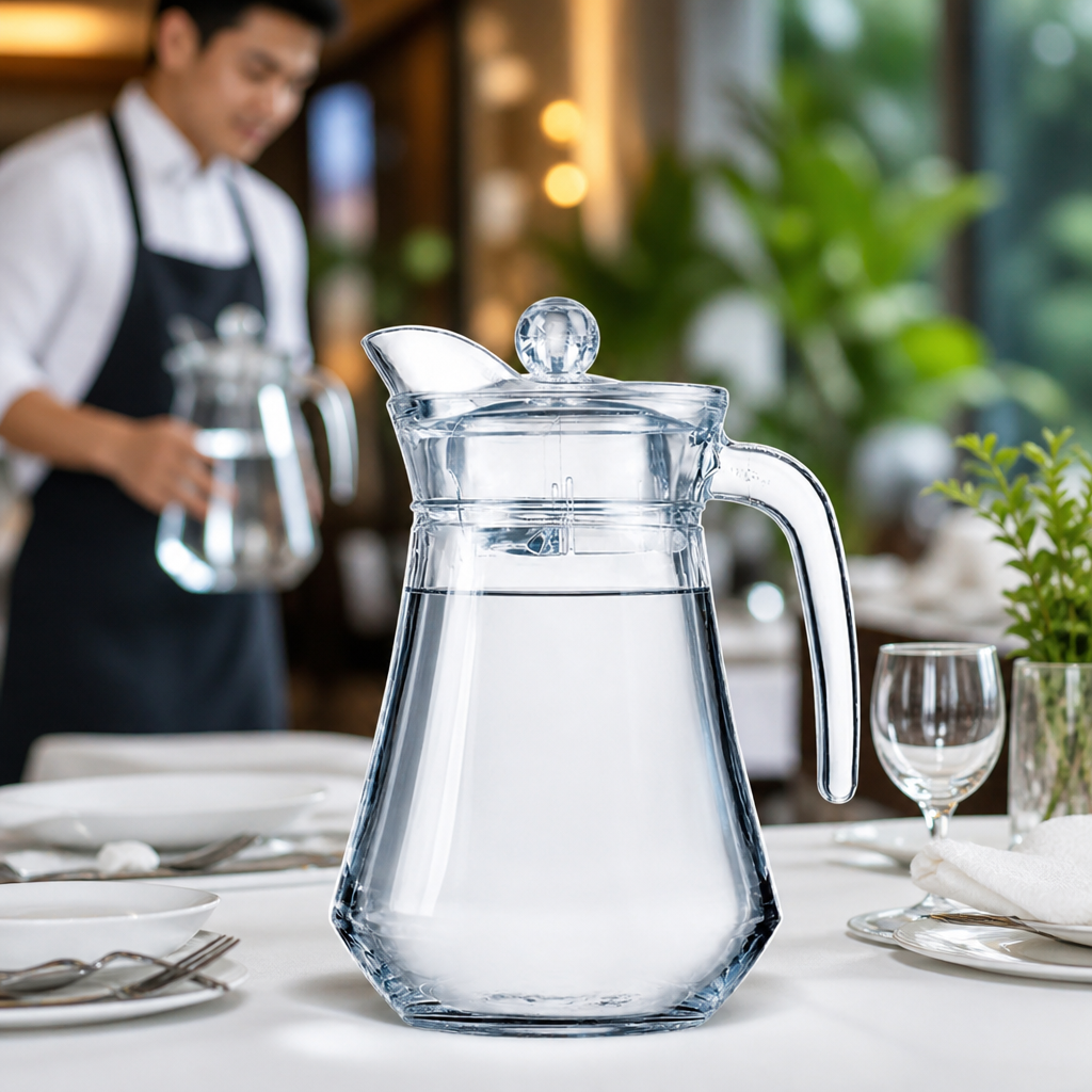 Glass Jugs 1.3L for Easy Pouring and Serving (Pack of 6)