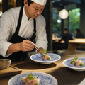 Footed Plates 165mm Natural Vitrified Ceramic for Japanese Cuisine (Pack of 6)