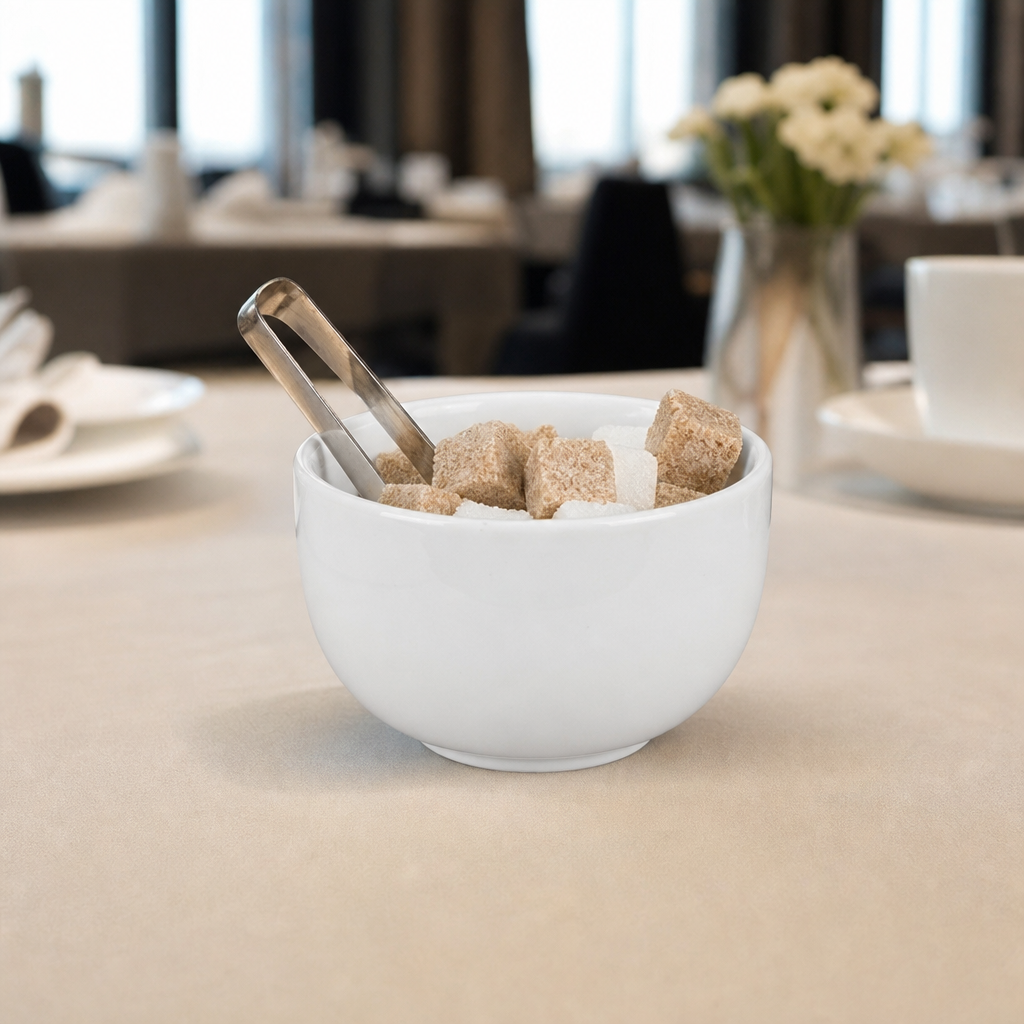 Whiteware Sugar Bowls 200ml for Busy Cafés & Restaurants
