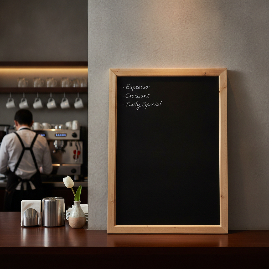 Wooden Blackboard with Antique Frame 636x486mm for Restaurants