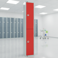 Powder Coated Steel Double Door Lockers 450mm Deep for High Sanitisation