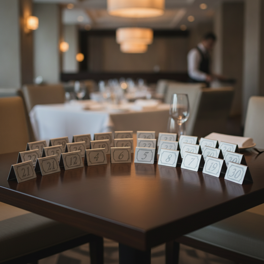 Stainless Steel Table Numbers 21-30 34x50mm for Efficient Table Management