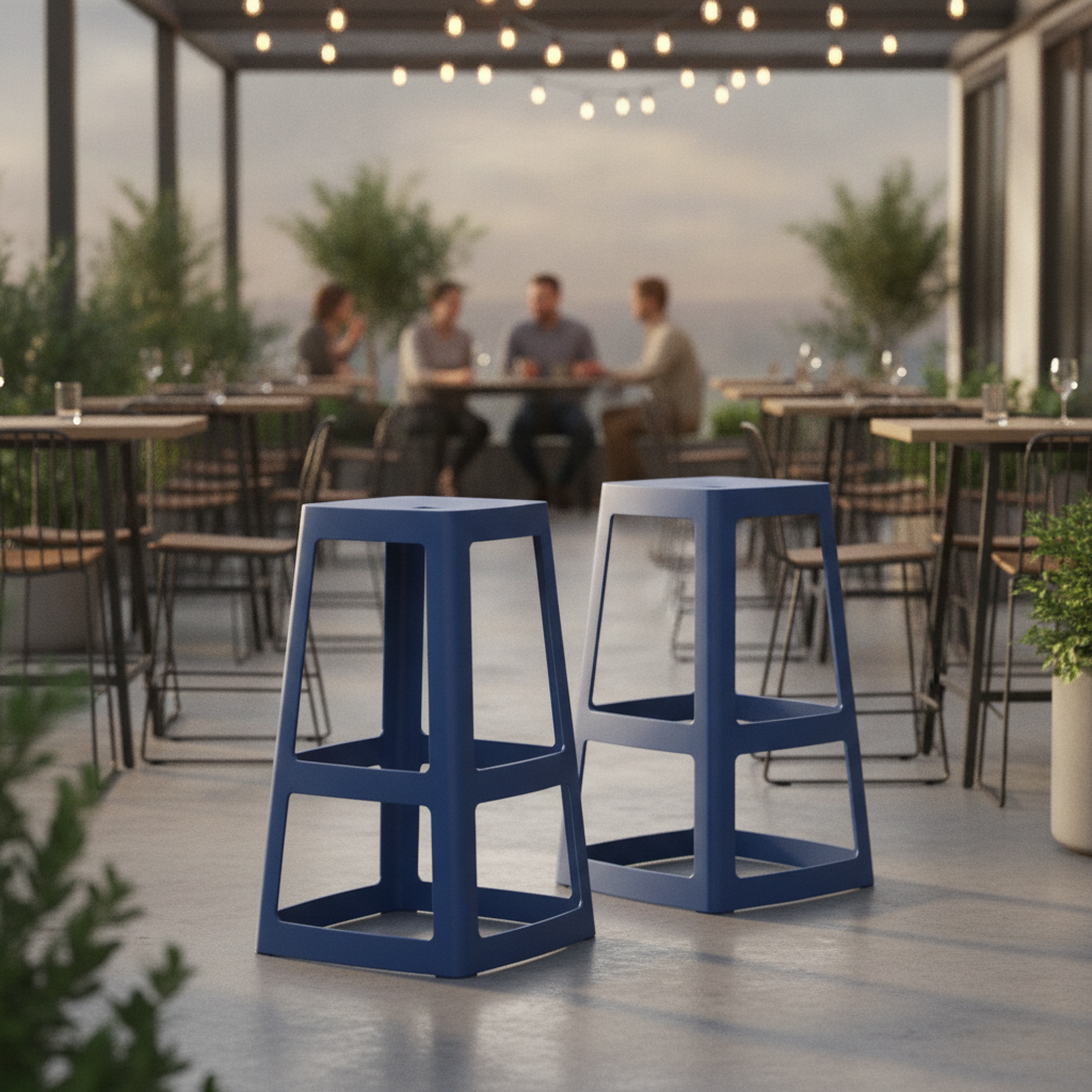 Polypropylene High Stools 750mm for Indoor & Outdoor Use (Pack of 2)