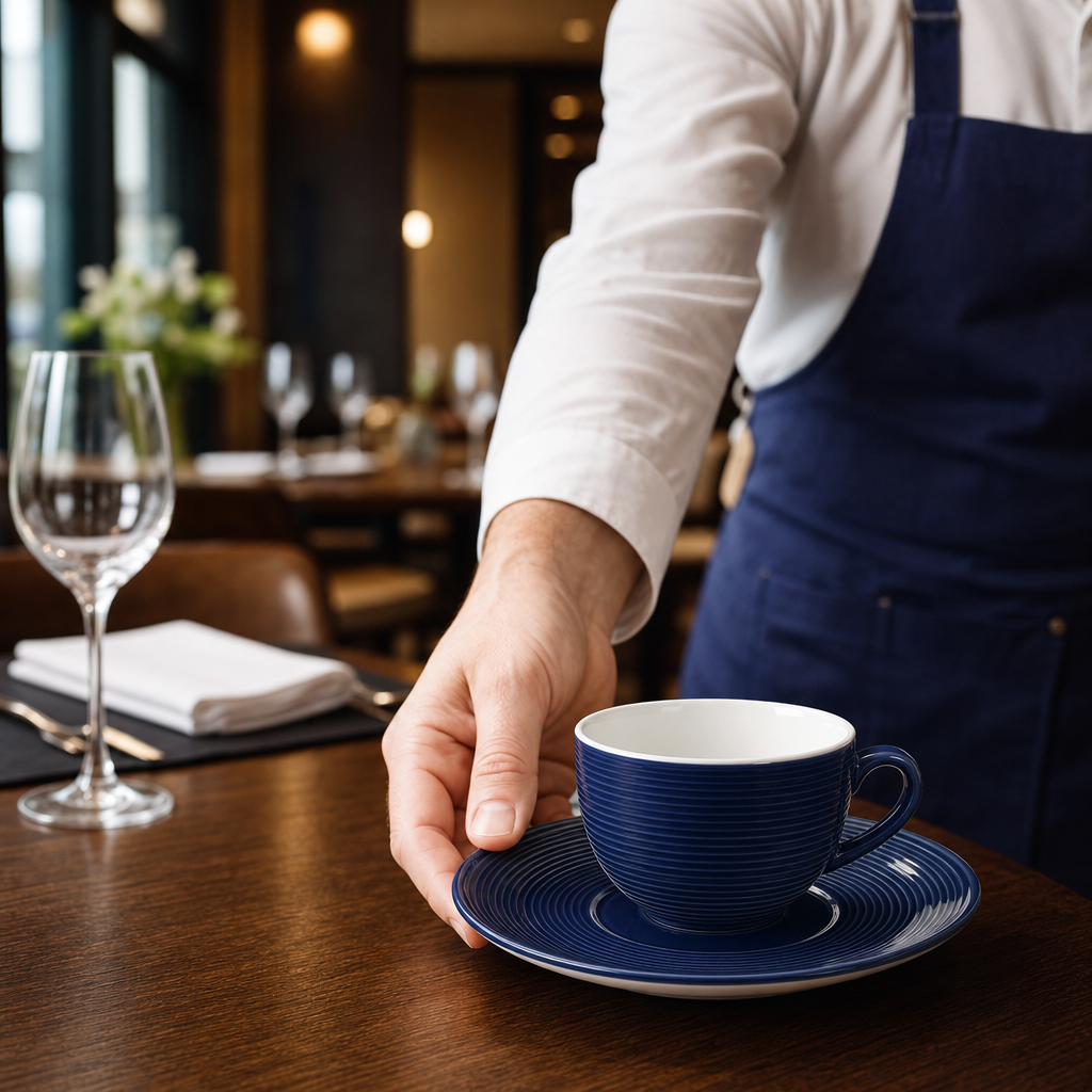 Saucers Midnight 152.5mm Blue Porcelain for Dining Establishments (Pack of 12)
