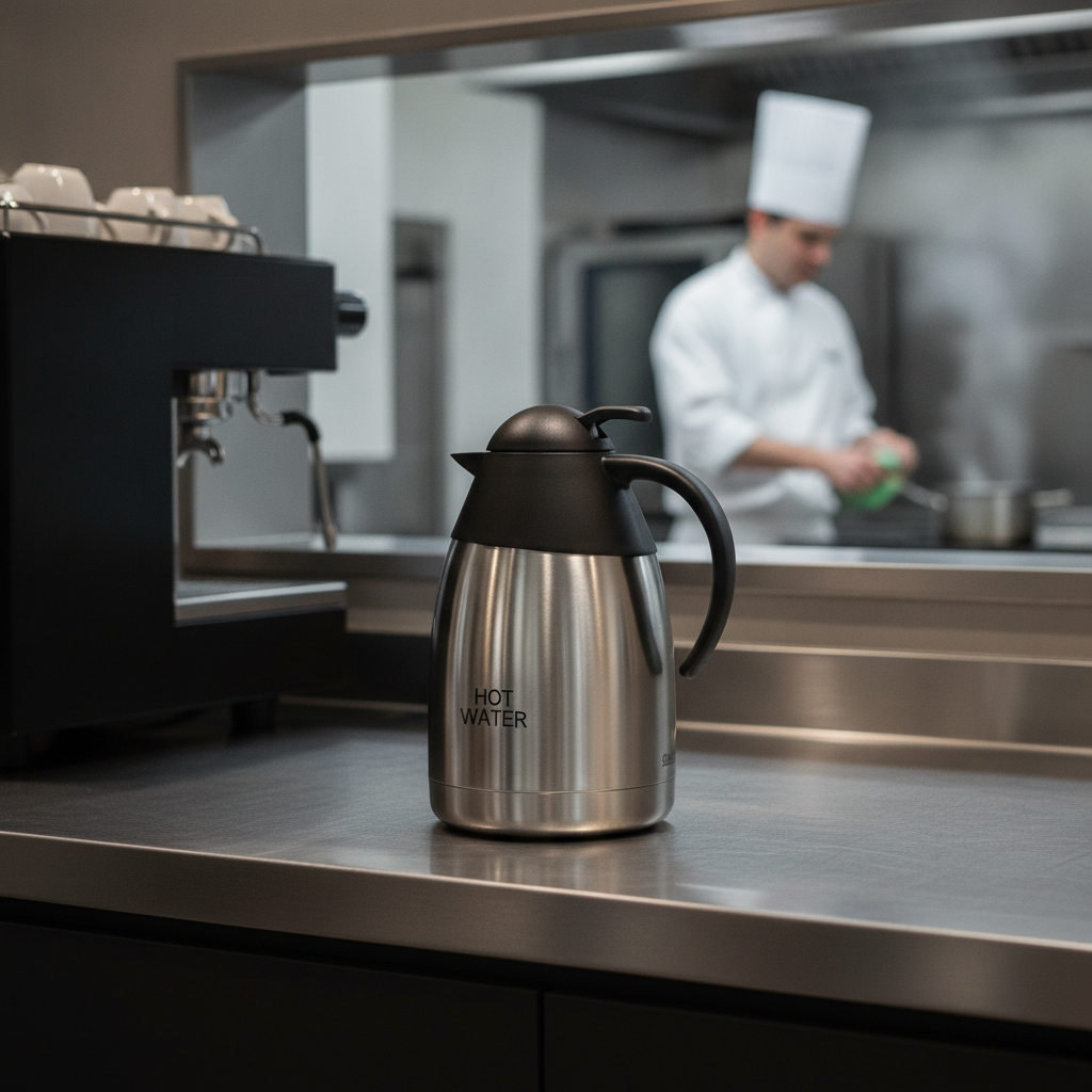 Stainless Steel Insulated Hot Water Jug 1.5L for Catering