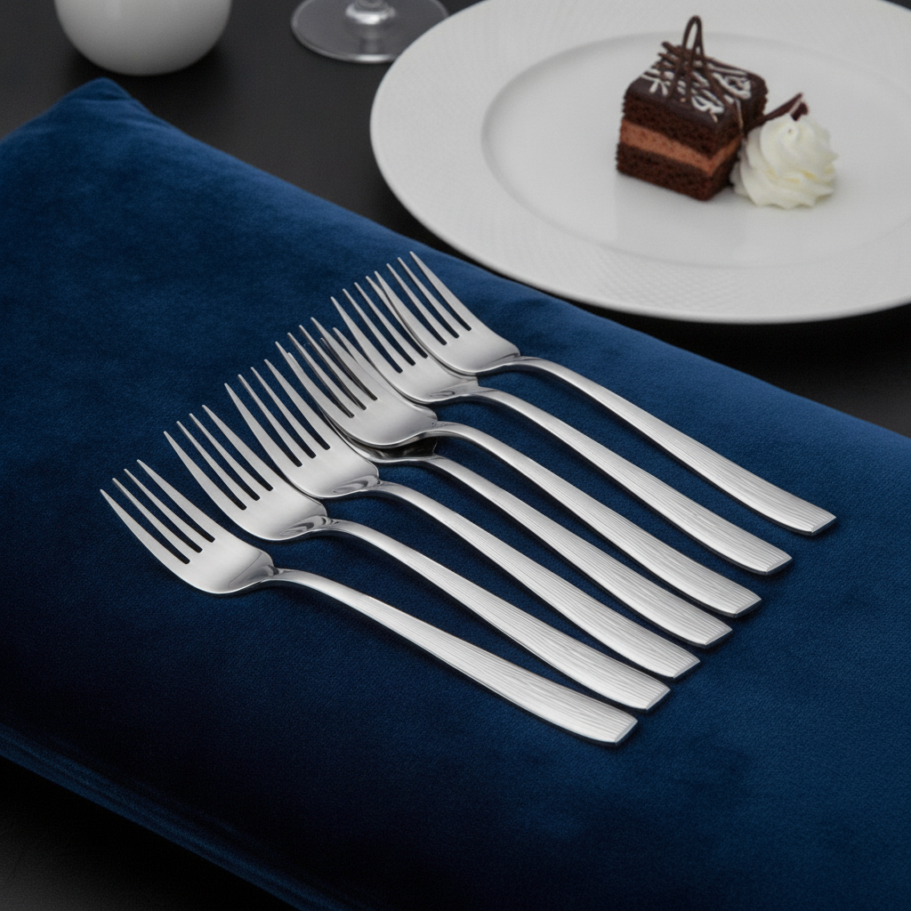 Stainless Steel Dessert Forks for Elegant Dining (Pack of 12)