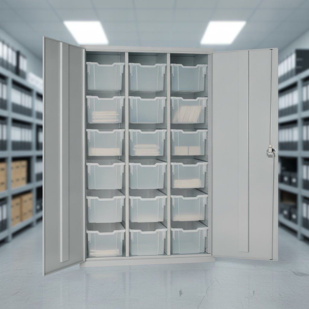 Powder Coated Steel High-Capacity Storage Cupboard for Offices & Schools