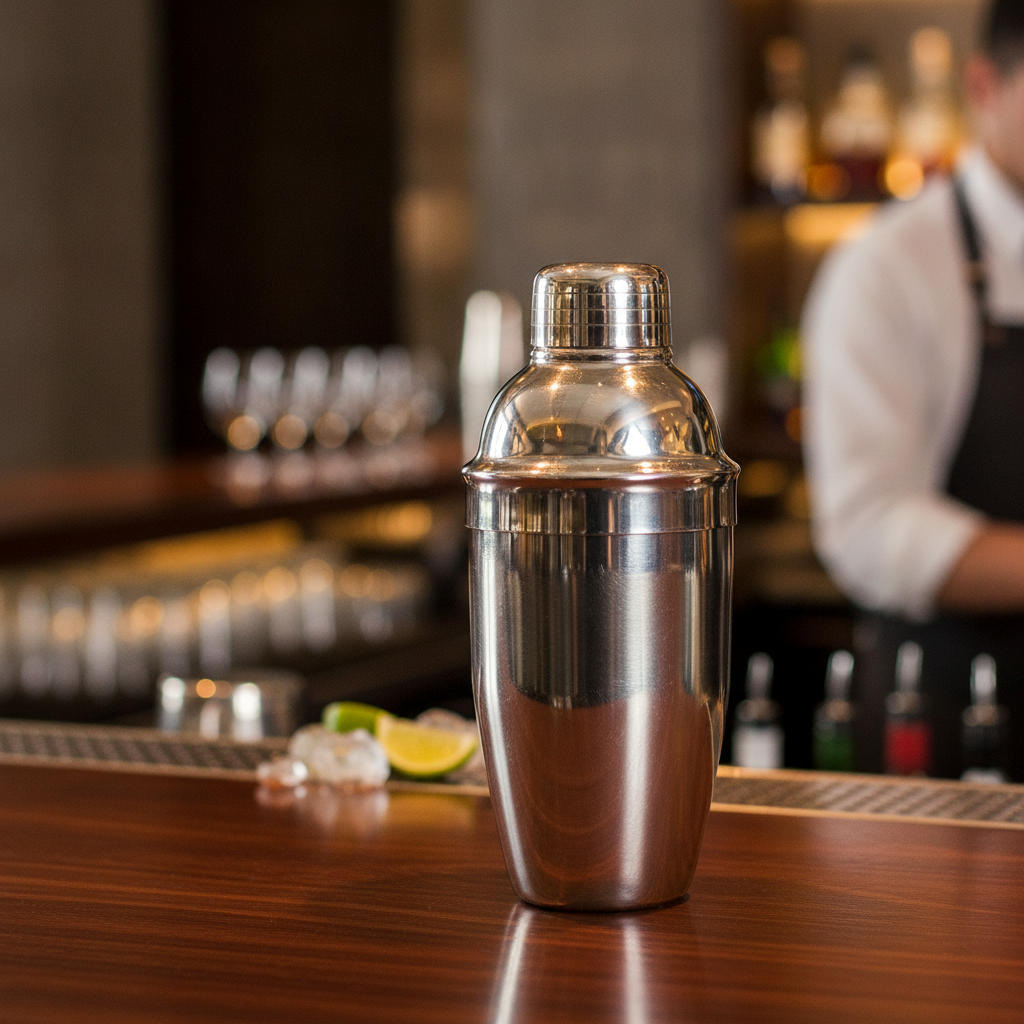 Stainless Steel Cocktail Shaker 600ml for Home & Professional Use