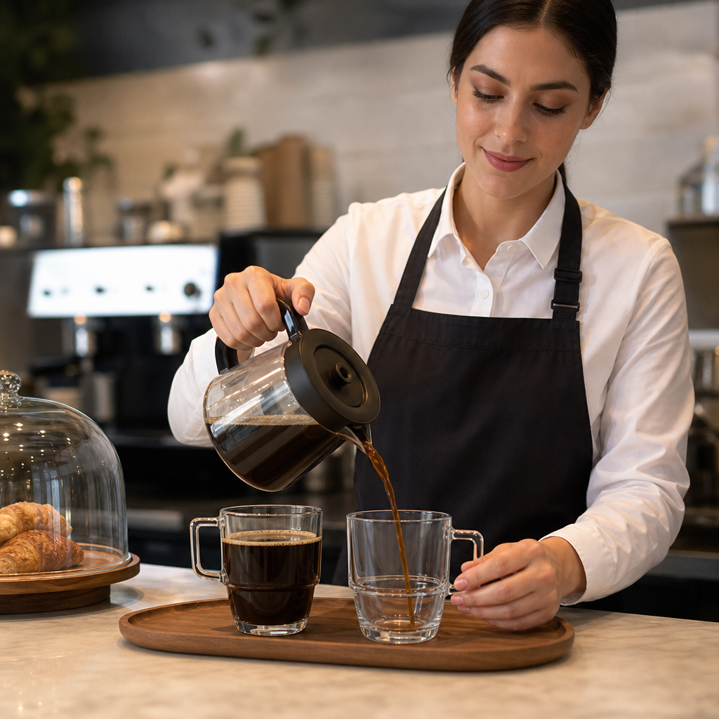 Crystal Glass Stackable Americano Cups 350ml for Coffee Lovers (Pack of 12)