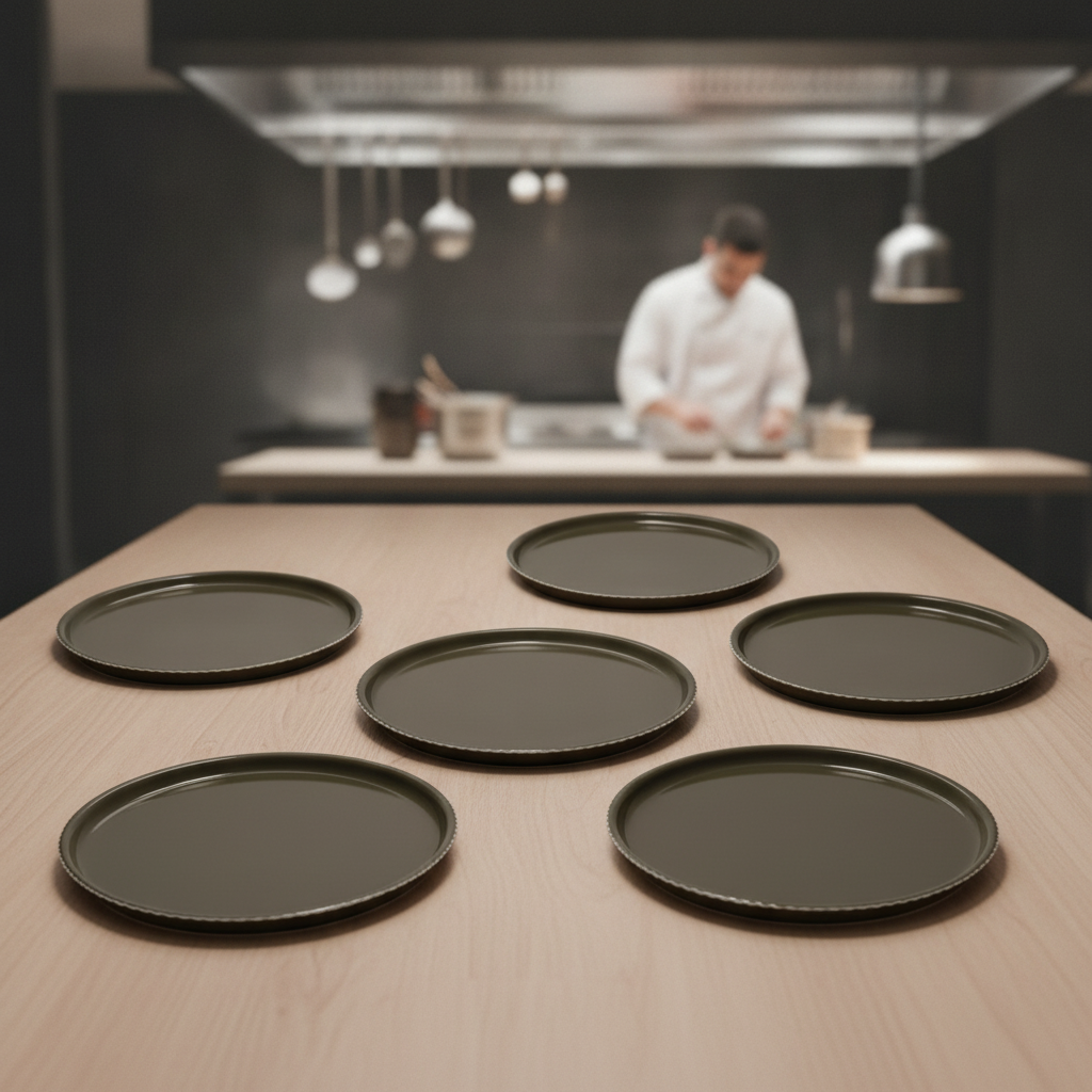 Porcelain Brown Plates 160mm for Catering & Hospitality (Pack of 6)