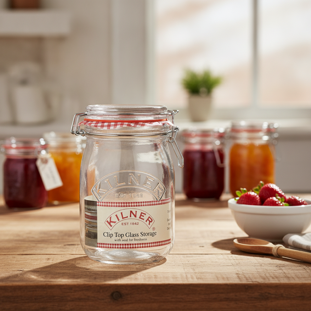 Glass Clip Top Preserve Jar 1000ml for Home Canning
