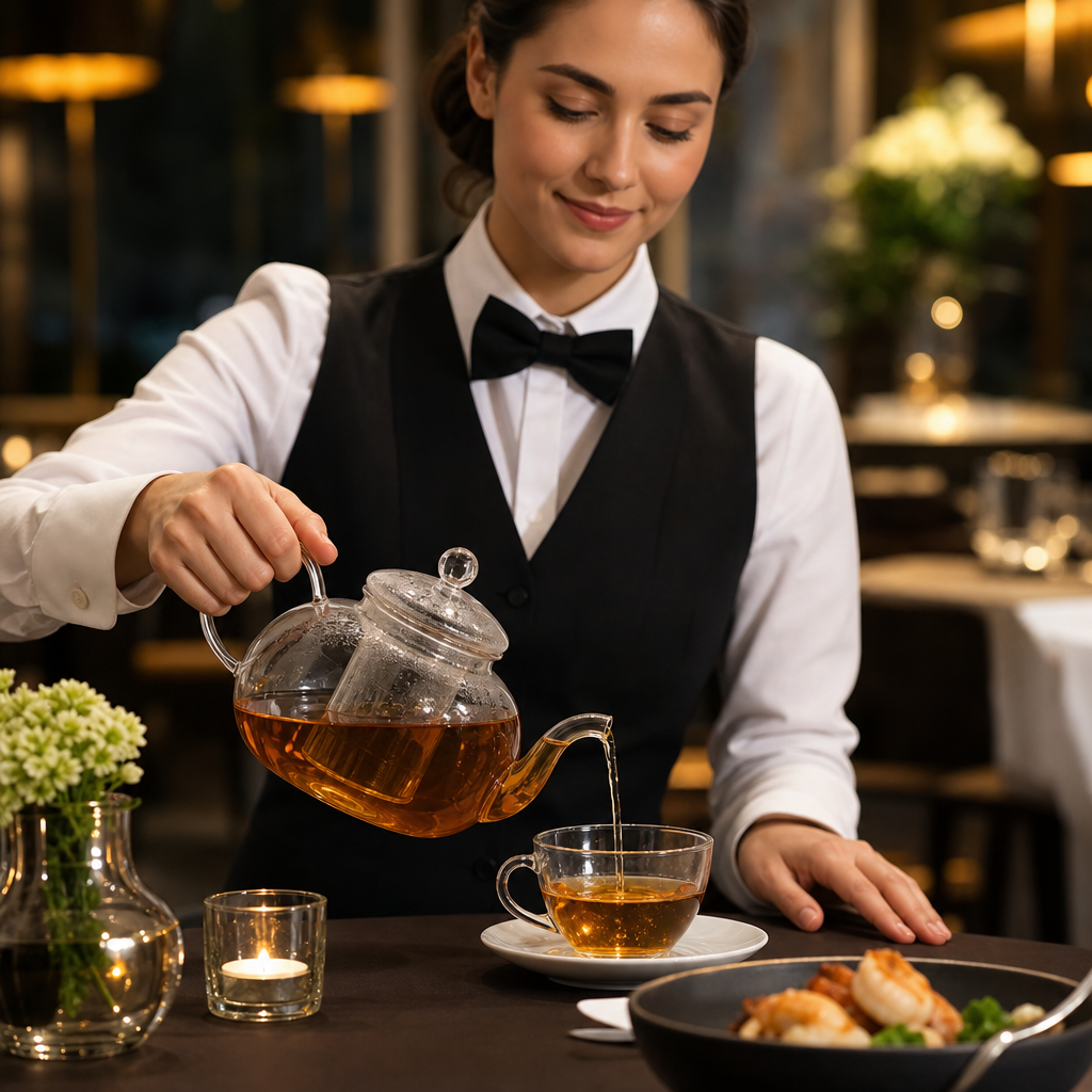 Borosilicate Glass Teapot 1L for Tea and Cocktails (Pack of 6)