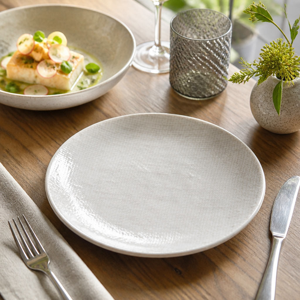 Coupe Plates 180mm White Porcelain for Daytime Dining (Pack of 6)