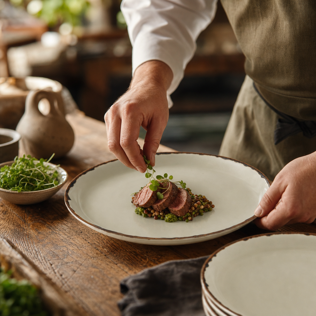 Coupe Plates Linen 288mm Porcelain for Farm-to-Table Dining (Pack of 12)