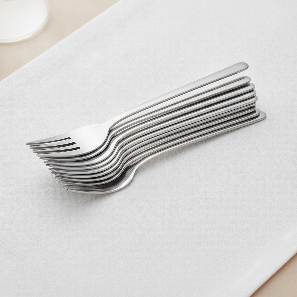 18/0 Stainless Steel Dessert Forks for Restaurants & Hotels (Pack of 12)