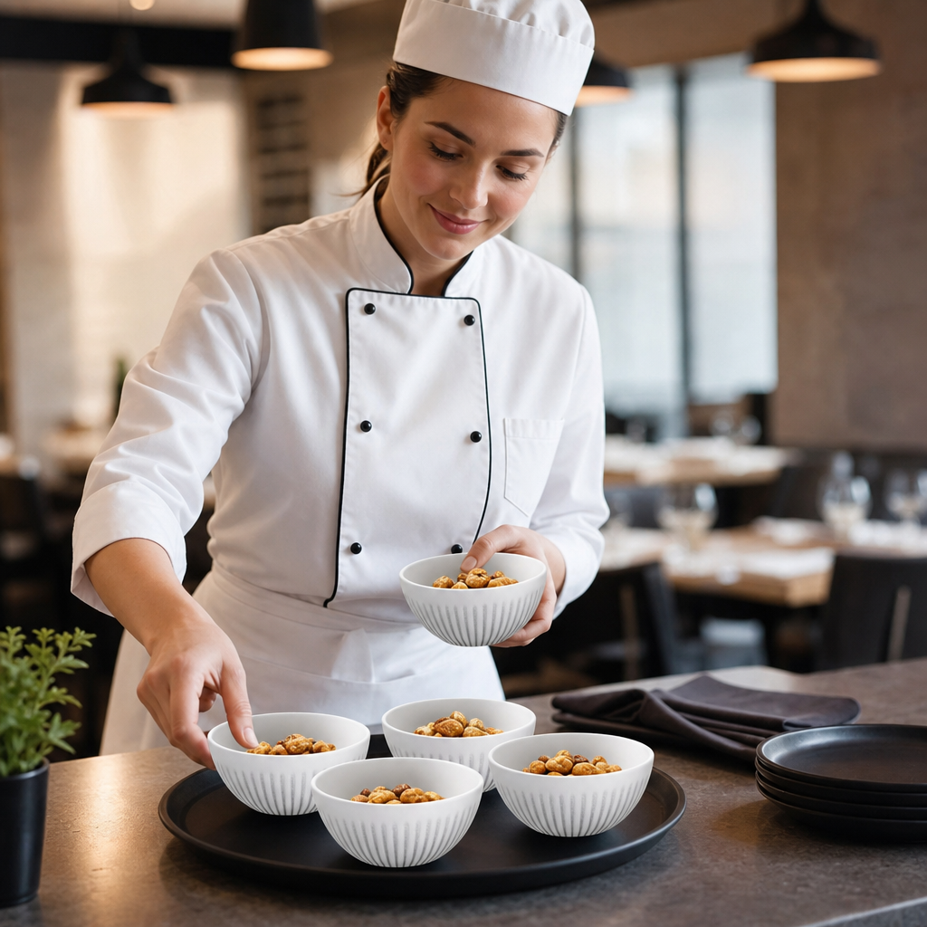Contour Snack Bowls 130mm Grey Vitrified Ceramic for Catering & Hospitality (Pack of 12)