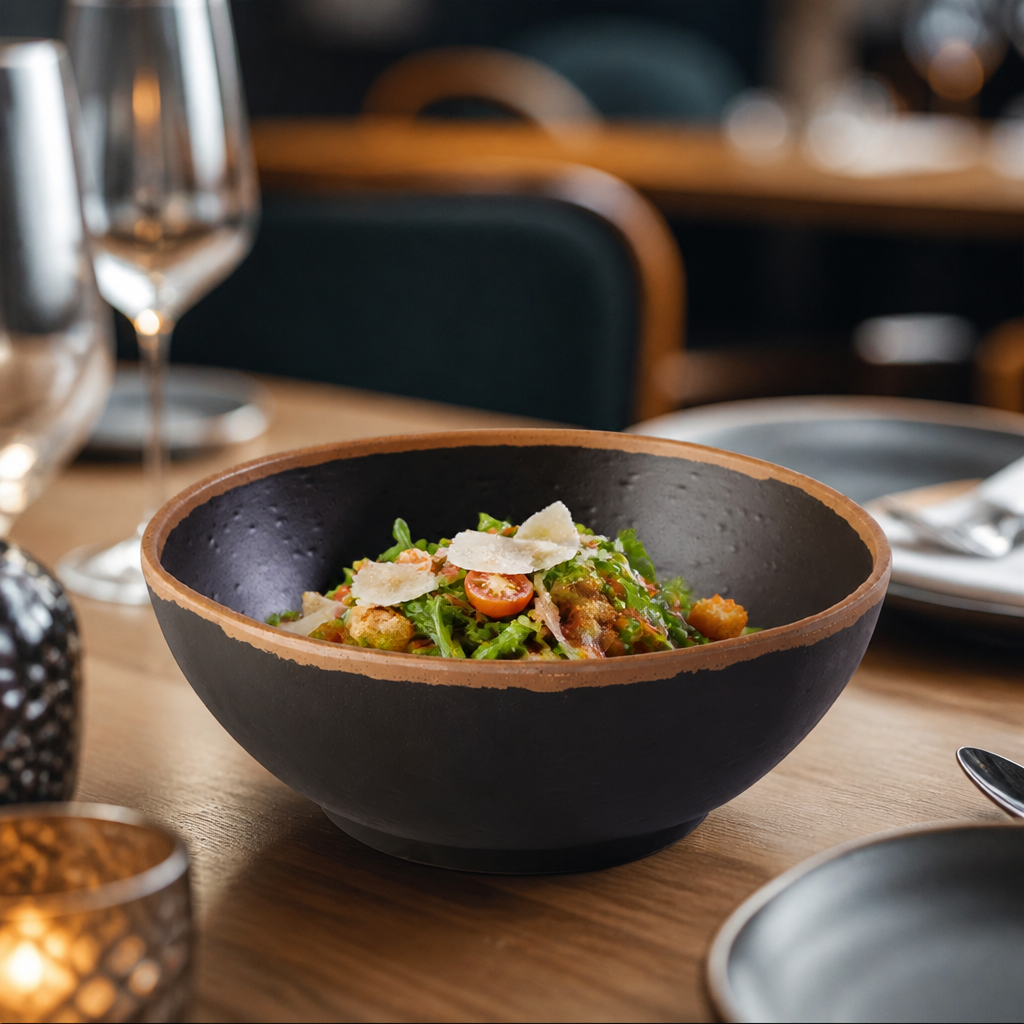 Melamine Serving Bowl 210mm Brown for Catering & Hospitality