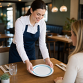Dinner Plates Deep Well 230mm Glass for Easier Mealtimes & Dementia Care (Pack of 12)