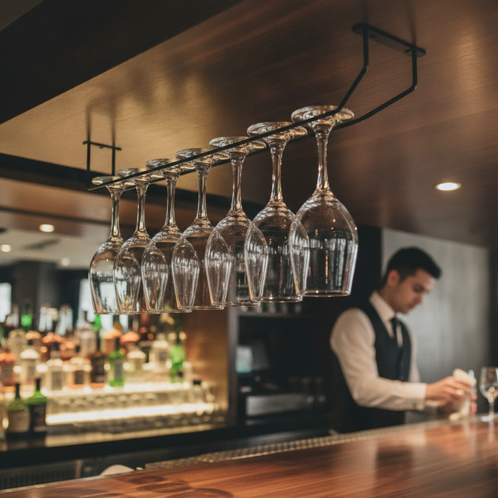 Wire Wine Glass Rack 610mm for Bars & Restaurants