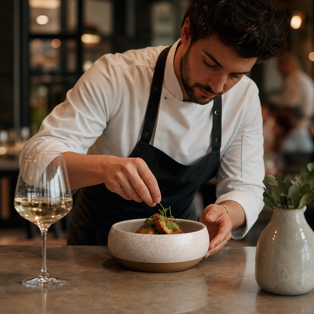 Vitrified Stoneware Deep Bowls in Speckled White for Stylish Table Settings