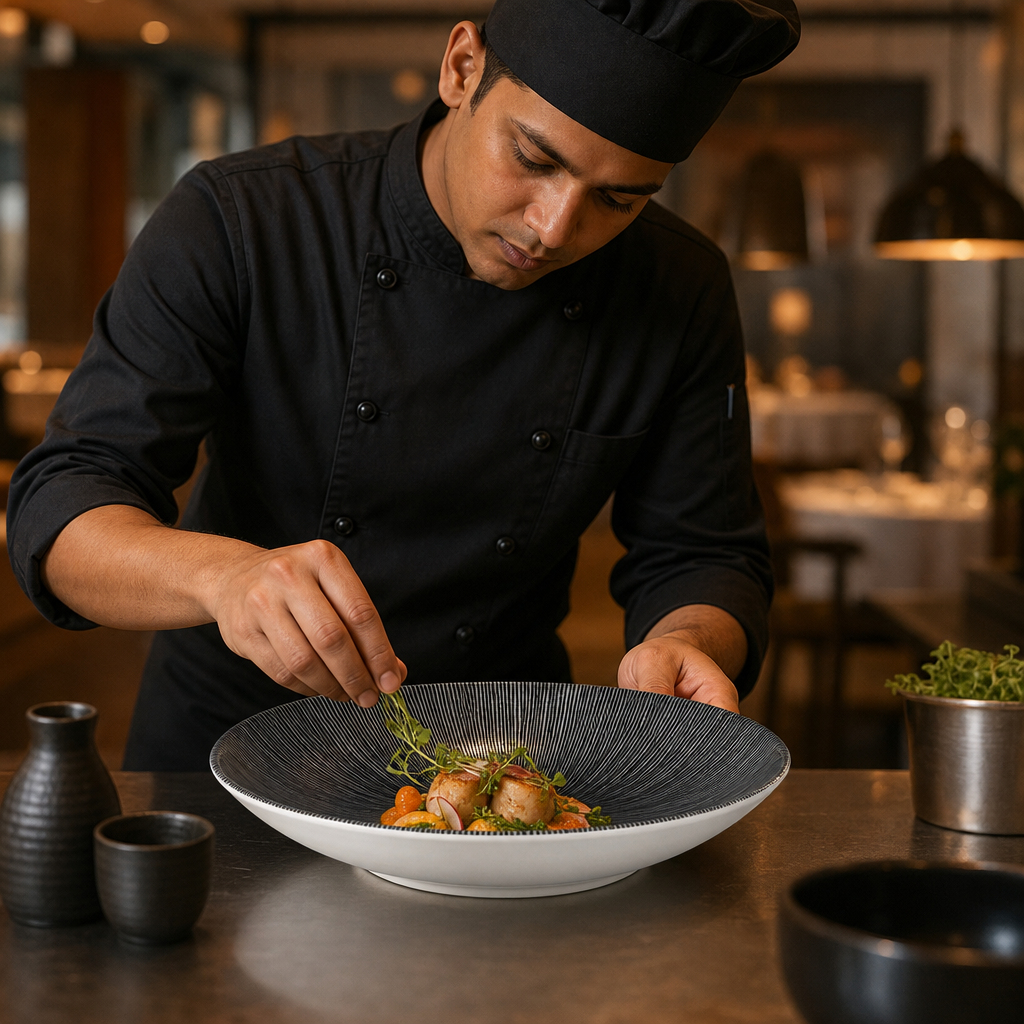 Coupe Bowls 248mm Black Vitrified Ceramic for Restaurants (Pack of 12)