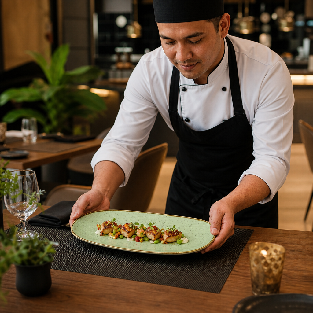 Oblong Plates 300x150mm Sage Green Vitrified Ceramic for Hospitality (Pack of 12)